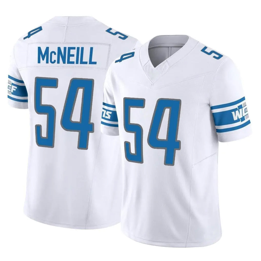 Blandc D.Lions #54 Alim McNeill Player White Vapor F.U.S.E. Limited Home Game Stitched Jerseys