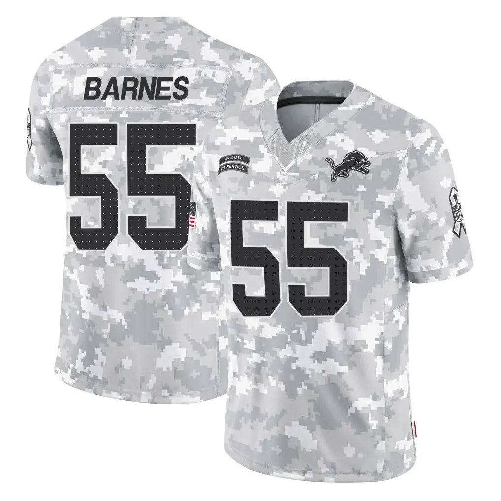 Blandc D.Lions #55 Derrick Barnes Player Arctic Camo Salute To Service Limited Stitched Jerseys