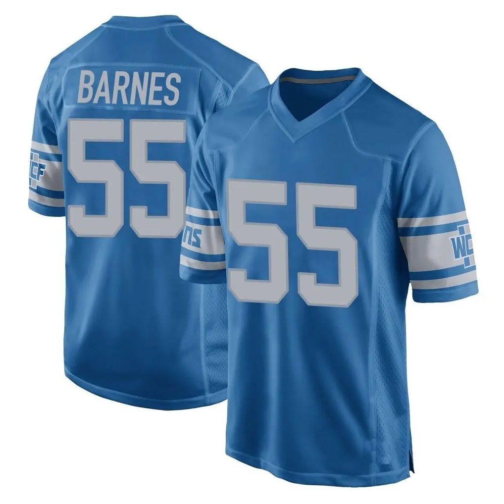 Blandc D.Lions #55 Derrick Barnes Player Blue Vapor Untouchable Throwback Game Stitched Jerseys