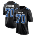 Blandc D.Lions #70 Juice Scruggs Player Black Fashion Home Game Stitched Jerseys