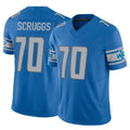 Blandc D.Lions #70 Juice Scruggs Player Blue Vapor F.U.S.E. Limited Home Game Stitched Jerseys