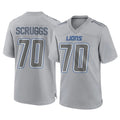 Blandc D.Lions #70 Juice Scruggs Player Gray Atmosphere Fashion Home Game Stitched Jerseys