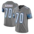 Blandc D.Lions #70 Juice Scruggs Player Gray Vapor Untouchable Limited Home Game Stitched Jerseys