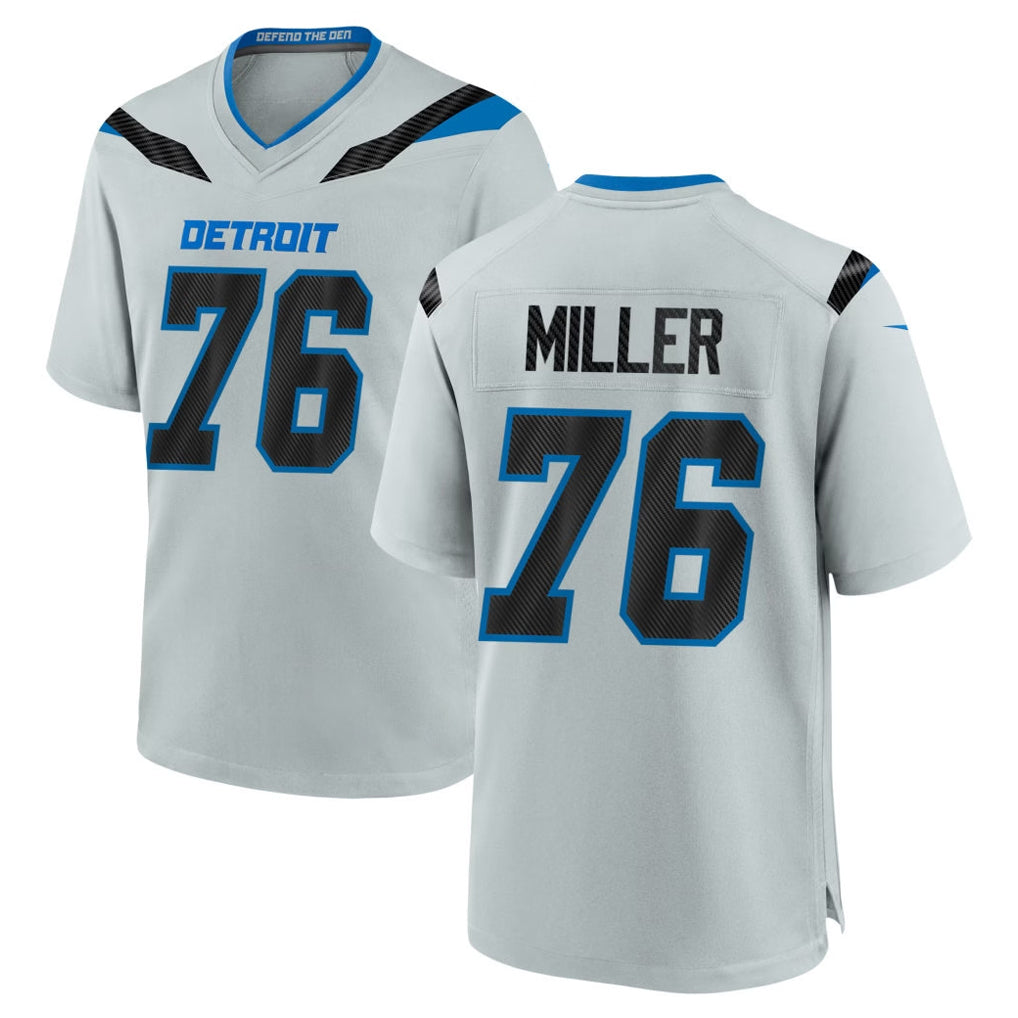 Blandc D.Lions #76 Blake Miller Player Silver 2026 Rivalries Collection Home Game Stitched Jerseys