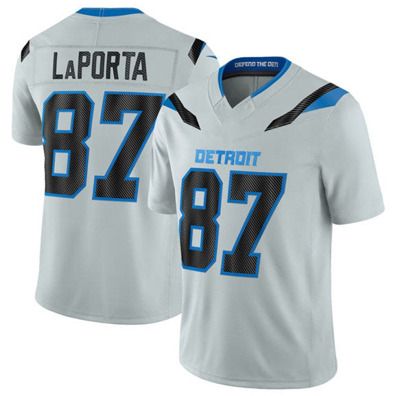 Blandc D.Lions #87 Sam LaPorta Silver 2026 F.U.S.E. Rivalries Collection Limited Football Stitched Jersey