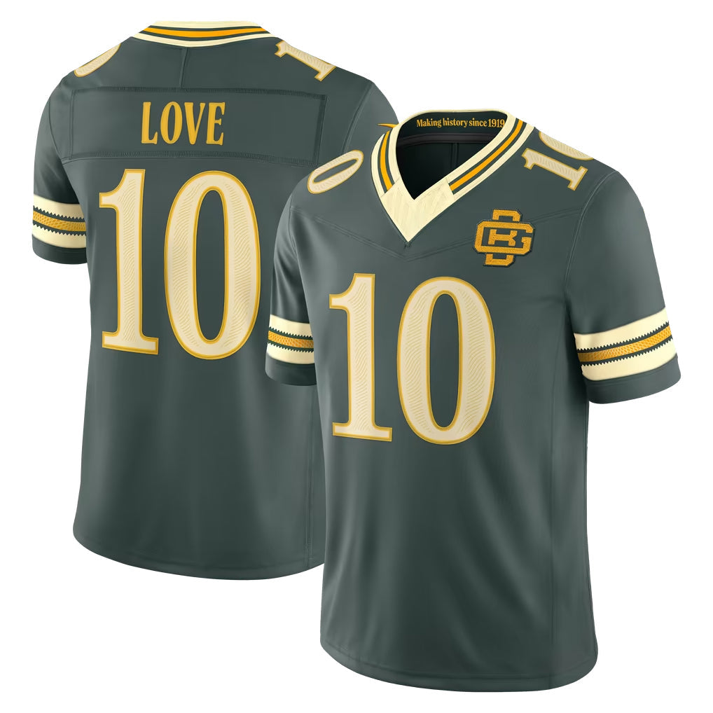 Blandc GB.Packers #10 Jordan Love Player Green Limited 2026 Rivalries Collection Home Game Stitched Jerseys