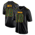 Blandc GB.Packers #18 Jonnu Smith Player Black Fashion Home Game Stitched Jerseys