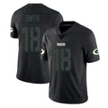 Blandc GB.Packers #18 Jonnu Smith Player Black Impact Limited Home Game Stitched Jerseys