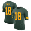Blandc GB.Packers #18 Jonnu Smith Player Green Alternate Vapor Home Game Stitched Jerseys