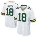 Blandc GB.Packers #18 Jonnu Smith Player White Home Game Stitched Jerseys