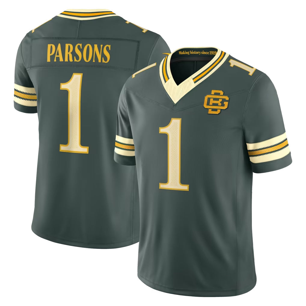 Blandc GB.Packers #1 Micah Parsons Player Green Limited 2026 Rivalries Collection Home Game Stitched Jerseys