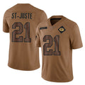 Blandc GB.Packers #21 Benjamin St-Juste Player Brown Salute To Service Limited Stitched Jerseys