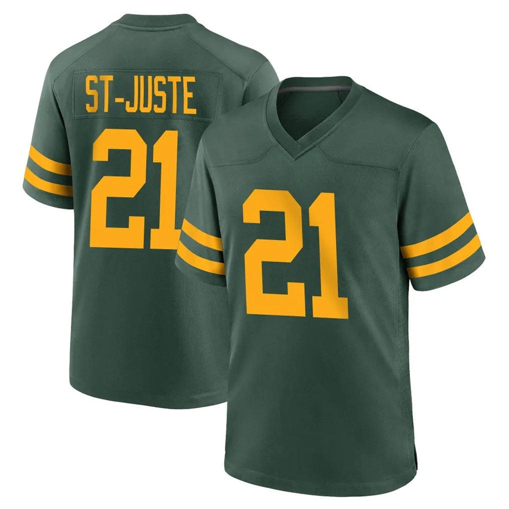 Blandc GB.Packers #21 Benjamin St-Juste Player Green Alternate Home Game Stitched Jerseys