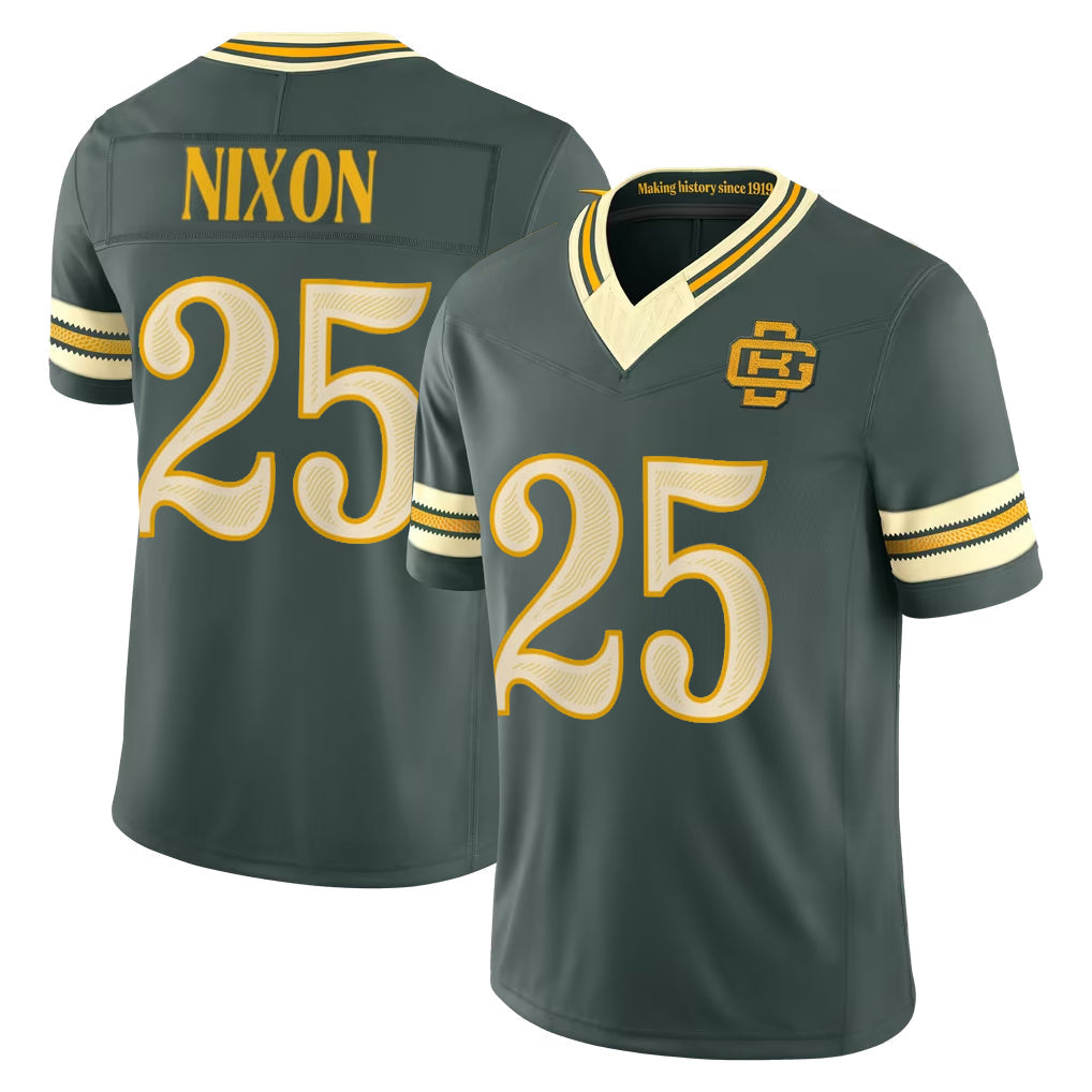 Blandc GB.Packers #25 Keisean Nixon Player Green Limited 2026 Rivalries Collection Home Game Stitched Jerseys