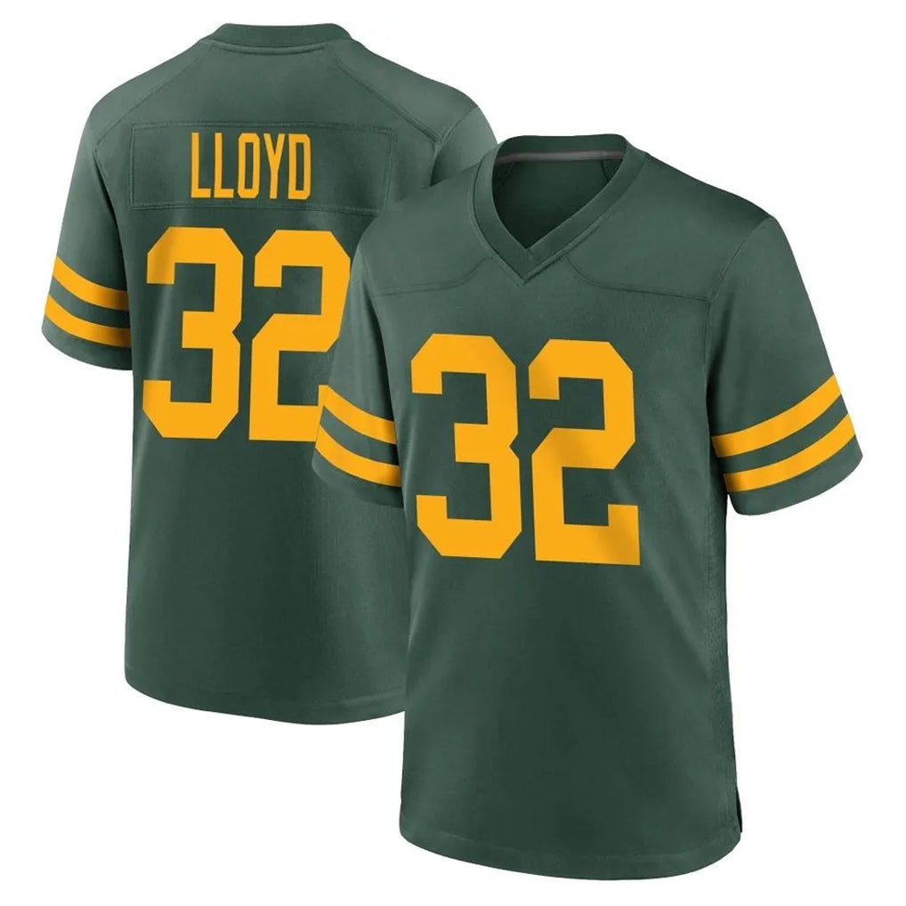 Blandc GB.Packers #32 MarShawn Lloyd Player Green Alternate Home Game Stitched Jerseys
