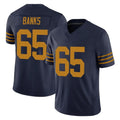 Blandc GB.Packers #65 Aaron Banks Player Navy The 1923 Classic Vapor F.U.S.E. Home Game Stitched Jerseys