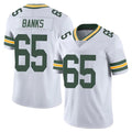 Blandc GB.Packers #65 Aaron Banks Player White Vapor Untouchable Limited Home Game Stitched Jerseys