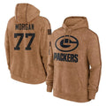 Blandc GB.Packers #77 Jordan Morgan Player Brown Salute to Service Hoodies Limited Game Stitched Jerseys