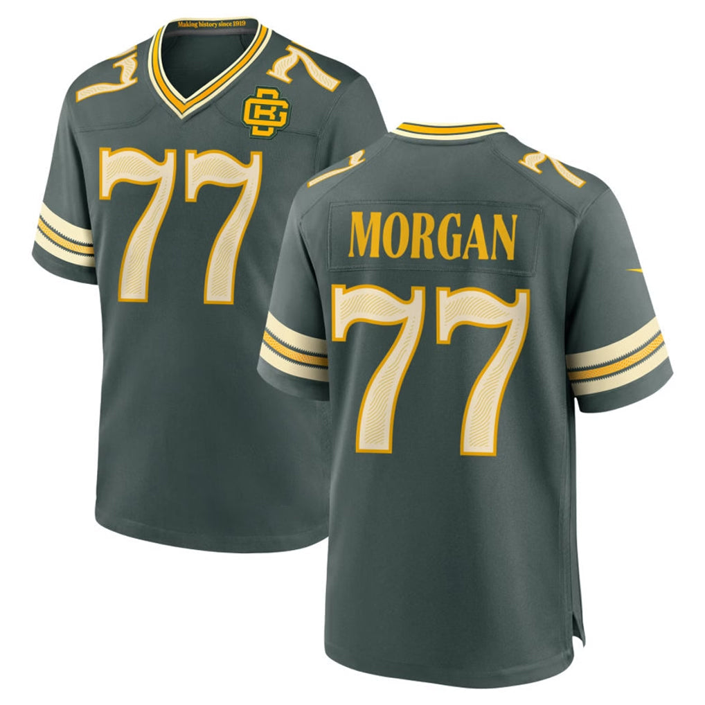 Blandc GB.Packers #77 Jordan Morgan Player Green 2026 Rivalries Collection Home Game Stitched Jerseys