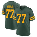 Blandc GB.Packers #77 Jordan Morgan Player Green Alternate Home Game Stitched Jerseys
