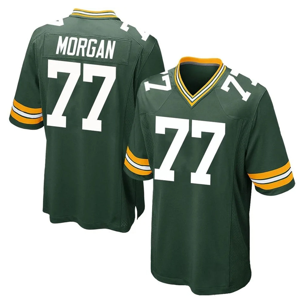 Blandc GB.Packers #77 Jordan Morgan Player Green Home Game Stitched Jerseys