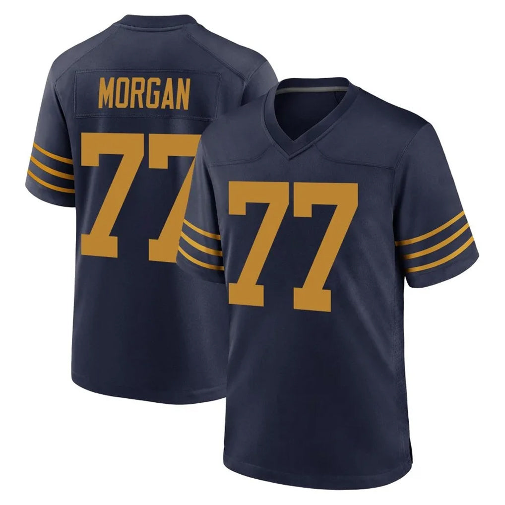 Blandc GB.Packers #77 Jordan Morgan Player Navy The 1923 Classic Home Game Stitched Jerseys