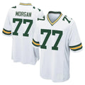 Blandc GB.Packers #77 Jordan Morgan Player White Home Game Stitched Jerseys