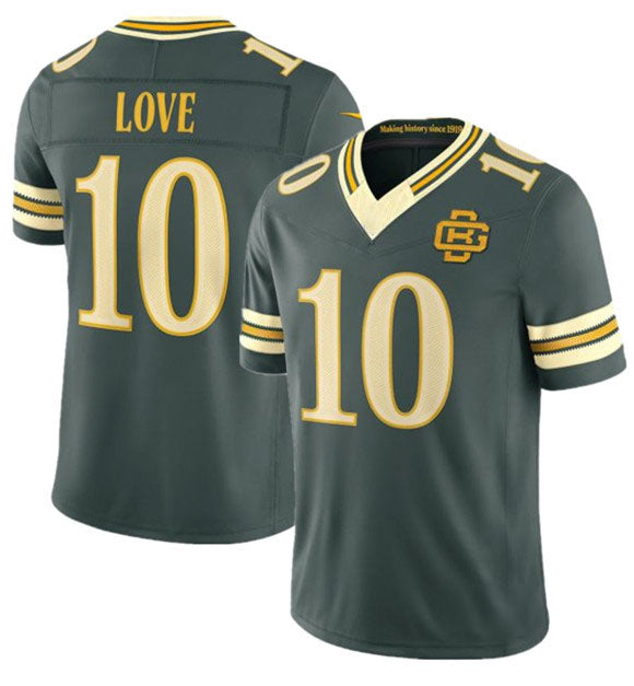 Blandc GB.Packers #10 Jordan Love Dark Green 2026 F.U.S.E. Rivalries Collection Limited Football Stitched Jersey