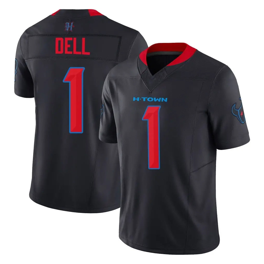 Blandc H.Texans #1 Tank Dell Player Navy Limited 2nd Alternate Vapor F.U.S.E. Home Game Stitched Jerseys