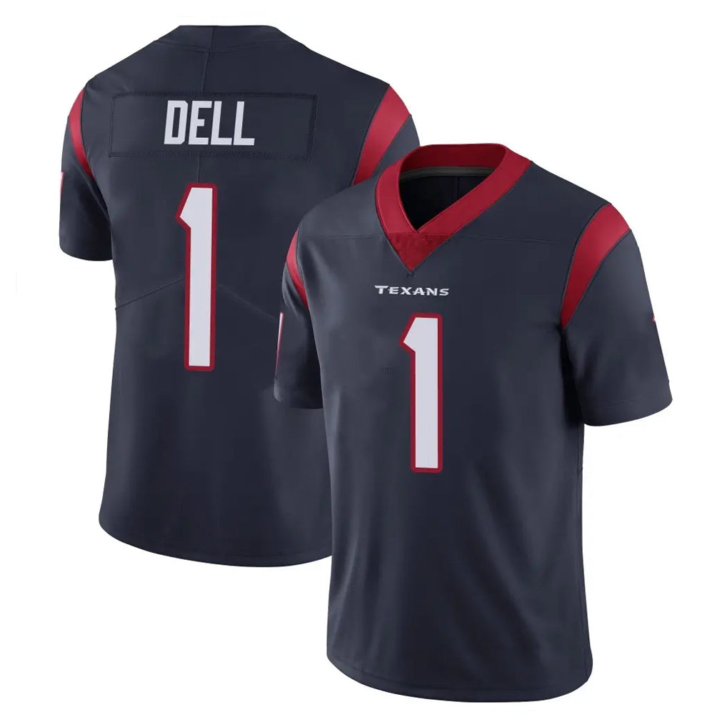 Blandc H.Texans #1 Tank Dell Player Navy Limited Vapor Untouchable Home Game Stitched Jerseys