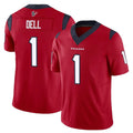 Blandc H.Texans #1 Tank Dell Player Red Limited Vapor F.U.S.E. Home Game Stitched Jerseys