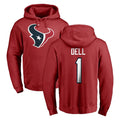 Blandc H.Texans #1 Tank Dell Player Red Pro Line Pullover Hoodie Limited Game Stitched Jerseys