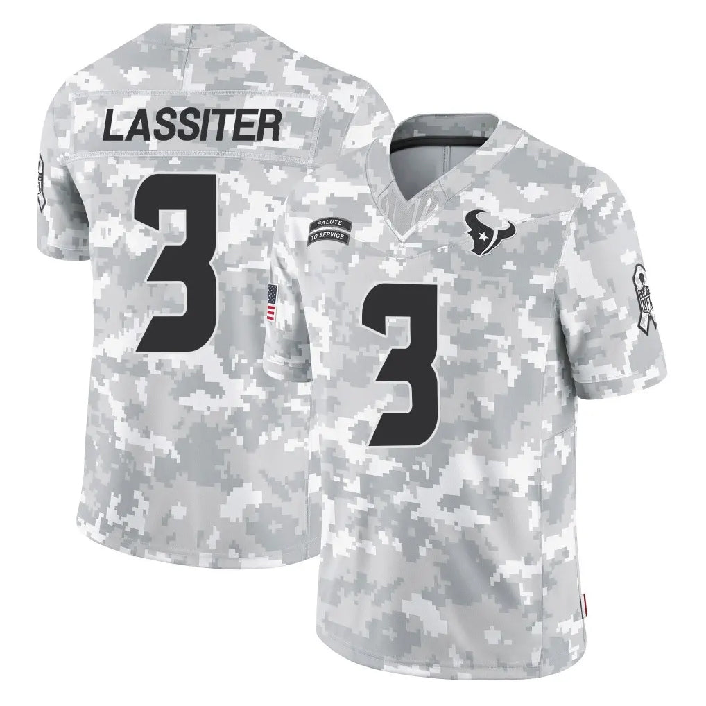 Blandc H.Texans #3 Kamari Lassiter Player Arctic Camo Salute To Service Limited Game Stitched Jerseys