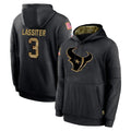 Blandc H.Texans #3 Kamari Lassiter Player Black Salute to Service Hoodies Limited Game Stitched Jerseys