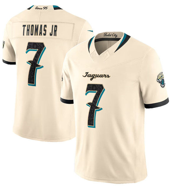 Blandc J.Jaguars #7 Brian Thomas Jr. Cream 2026 F.U.S.E. Rivalries Collection Limited Football Stitched Jersey