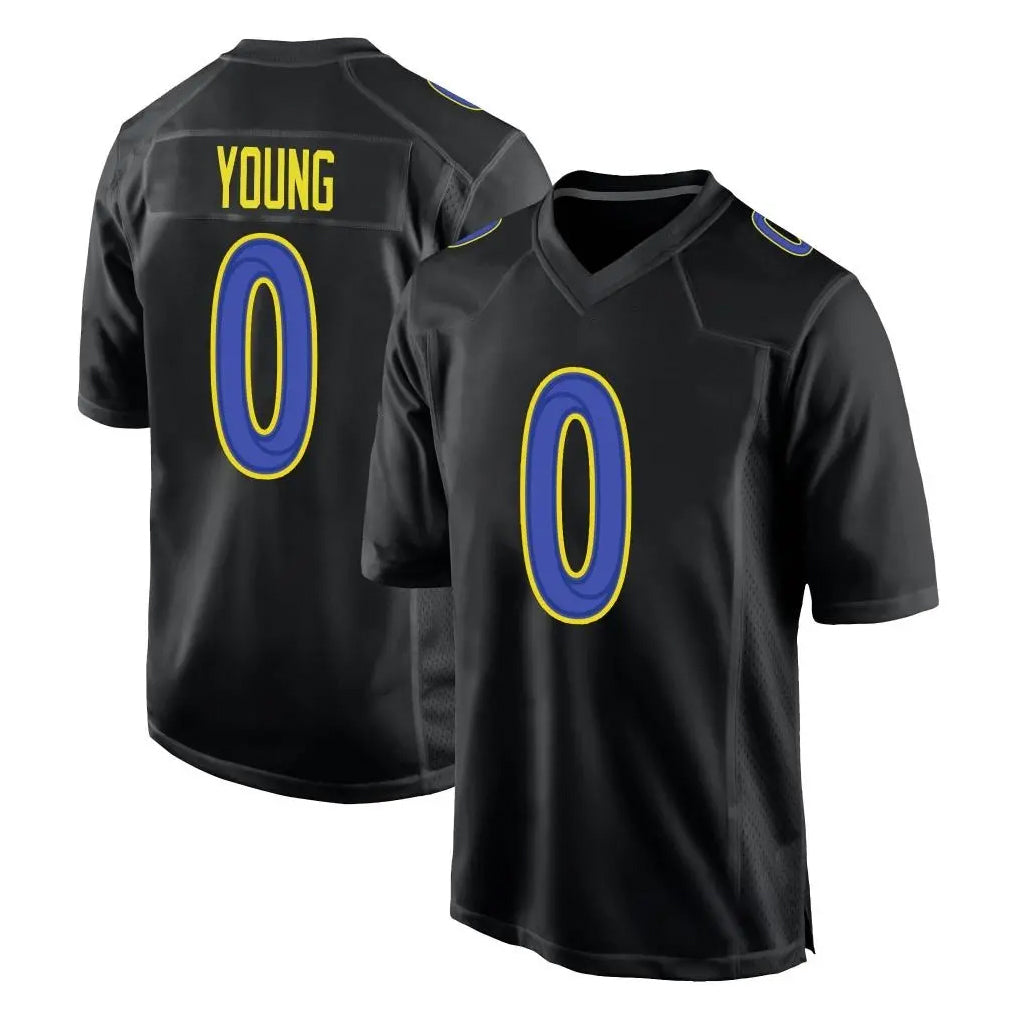 Blandc LA.Rams #0 Byron Young Player Black Fashion Limited Home Game Stitched Jerseys