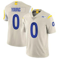 Blandc LA.Rams #0 Byron Young Player Bone Limited Vapor Home Game Stitched Jerseys