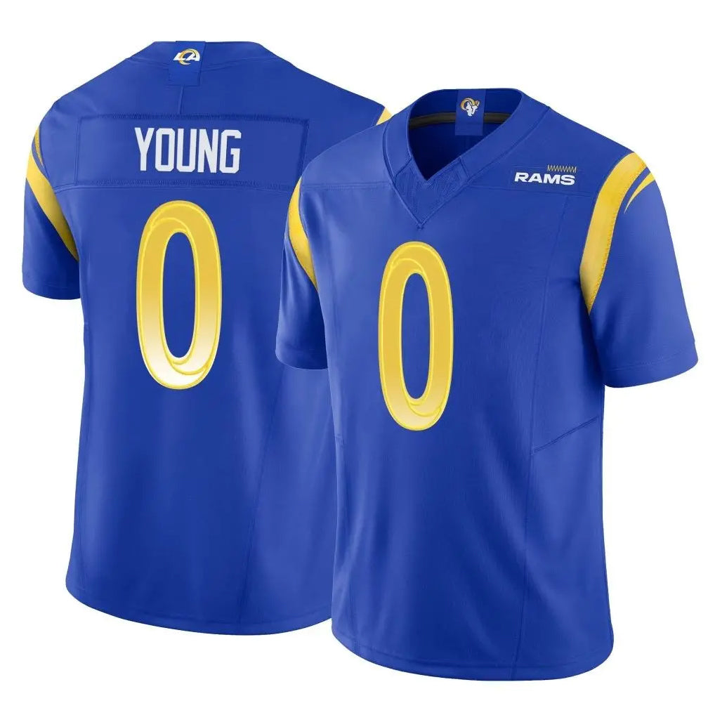 Blandc LA.Rams #0 Byron Young Player Royal Limited Vapor F.U.S.E. Home Game Stitched Jerseys