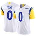 Blandc LA.Rams #0 Byron Young Player White Limited Vapor F.U.S.E. Home Game Stitched Jerseys