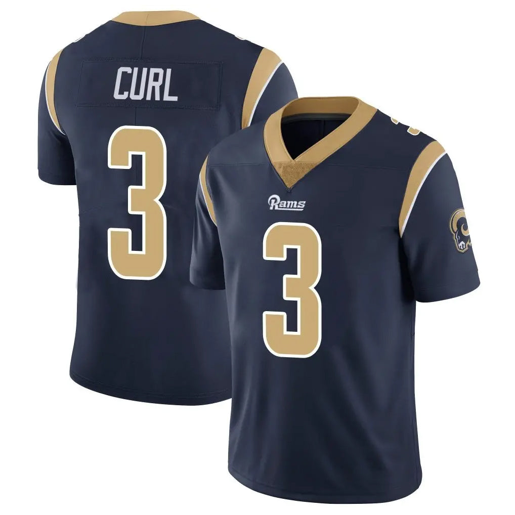 Blandc LA.Rams #3 Kam Curl Player Navy Limited Vapor Untouchable Home Game Stitched Jerseys