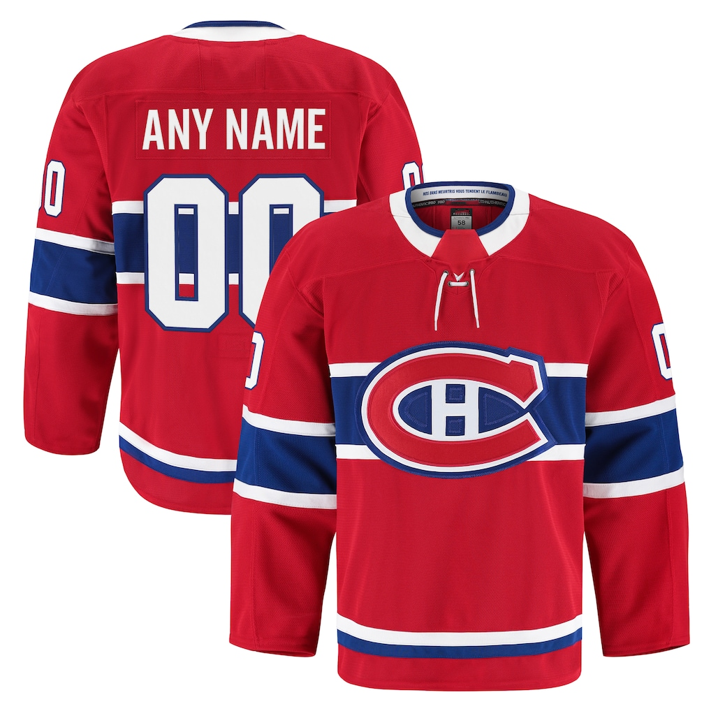 Blandc Custom M.Canadiens Red Home Authentic Pro Jerseys