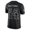 Blandc  NY.Giants #44 Cam Skattebo Black 2026 Salute to Service Stitched Limited Jersey